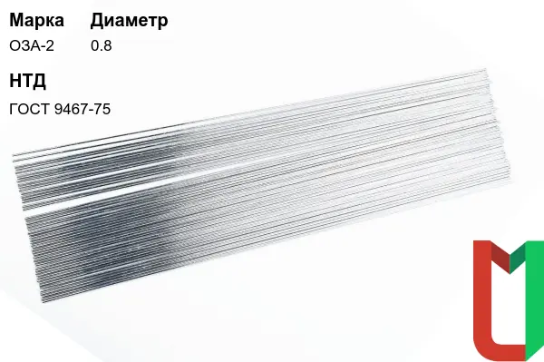 Электроды ОЗА-2 0,8 мм алюминиевые