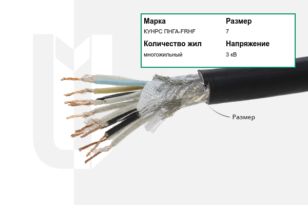 Силовой кабель КУНРС ПНГА-FRHF 7 мм